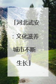 河北武安：文化滋养 城市不断生长