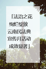 法治之花绚烂绽放 云南民法典宣传月活动成效显著