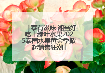 泰有滋味·湘当好吃丨绿叶水果2025泰国水果黄金季掀起销售狂潮
