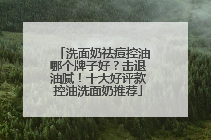洗面奶祛痘控油哪个牌子好？击退油腻！十大好评款控油洗面奶推荐