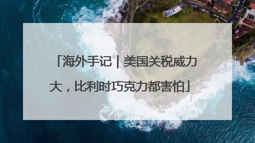 海外手记｜美国关税威力大，比利时巧克力都害怕