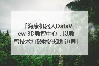 海康机器人DataView 3D数智中心，以数智技术打破物流规划边界