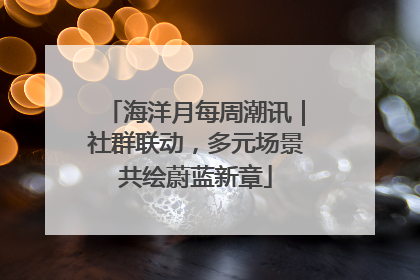 海洋月每周潮讯｜社群联动，多元场景共绘蔚蓝新章