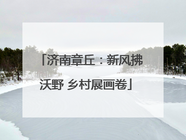 济南章丘：新风拂沃野 乡村展画卷