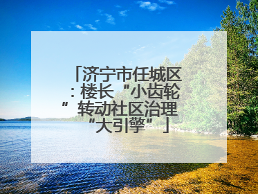 济宁市任城区：楼长“小齿轮”转动社区治理“大引擎”
