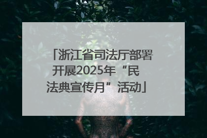 浙江省司法厅部署开展2025年“民法典宣传月”活动