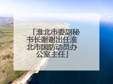 淮北市委副秘书长谢谢出任淮北市国防动员办公室主任