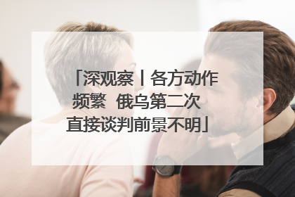 深观察丨各方动作频繁  俄乌第二次直接谈判前景不明