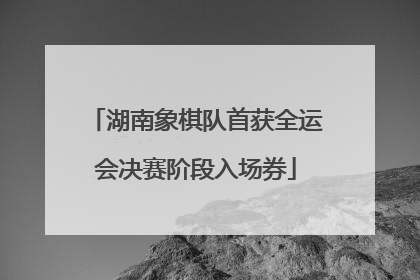 湖南象棋队首获全运会决赛阶段入场券