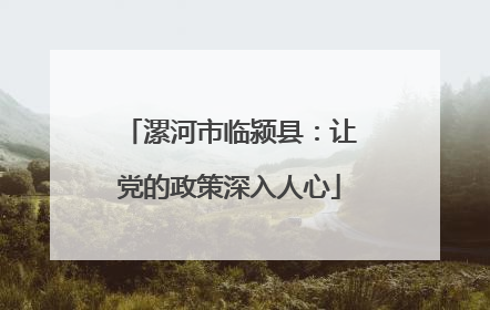 漯河市临颍县：让党的政策深入人心