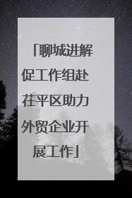 聊城进解促工作组赴茌平区助力外贸企业开展工作
