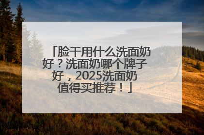 脸干用什么洗面奶好？洗面奶哪个牌子好，2025洗面奶值得买推荐！