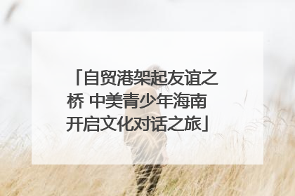 自贸港架起友谊之桥 中美青少年海南开启文化对话之旅