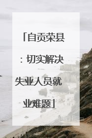 自贡荣县：切实解决失业人员就业难题