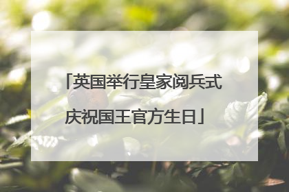 英国举行皇家阅兵式庆祝国王官方生日