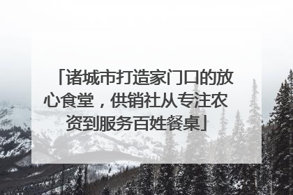 诸城市打造家门口的放心食堂，供销社从专注农资到服务百姓餐桌