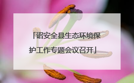 诏安全县生态环境保护工作专题会议召开