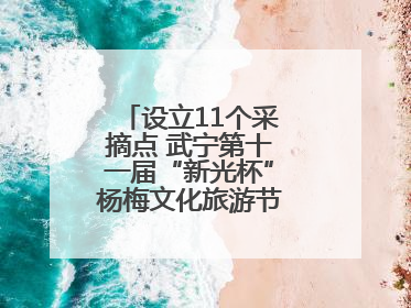 设立11个采摘点 武宁第十一届“新光杯”杨梅文化旅游节开幕（组图）