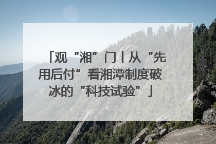 观“湘”门丨从“先用后付”看湘潭制度破冰的“科技试验”