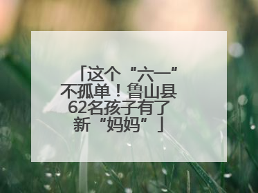 这个“六一”不孤单！鲁山县62名孩子有了新“妈妈”