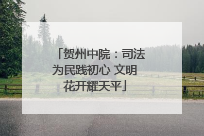 贺州中院：司法为民践初心 文明花开耀天平