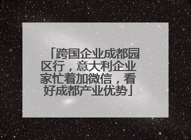 跨国企业成都园区行，意大利企业家忙着加微信，看好成都产业优势