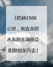 跨越1500公里，奥森龙形水系迎来湖南益阳双桡龙舟表