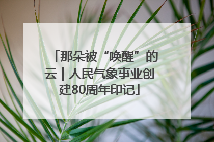 那朵被“唤醒”的云｜人民气象事业创建80周年印记