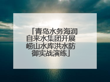 青岛水务海润自来水集团开展崂山水库洪水防御实战演练