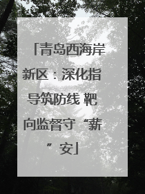 青岛西海岸新区：深化指导筑防线 靶向监督守“薪”安