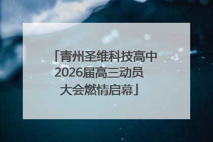 青州圣维科技高中2026届高三动员大会燃情启幕