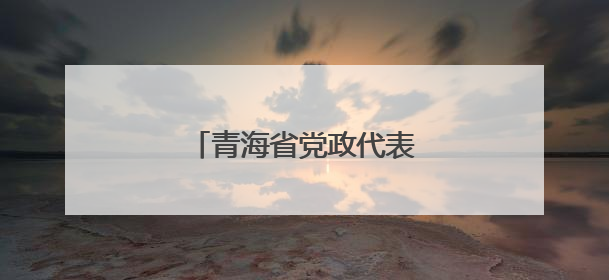 青海省党政代表团来山东考察