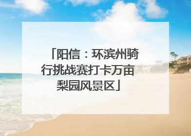 阳信：环滨州骑行挑战赛打卡万亩梨园风景区