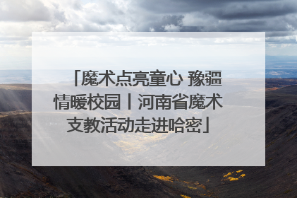 魔术点亮童心 豫疆情暖校园丨河南省魔术支教活动走进哈密
