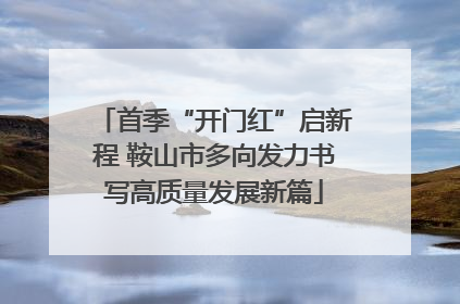 首季“开门红”启新程 鞍山市多向发力书写高质量发展新篇