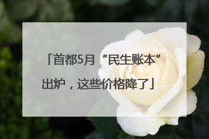 首都5月“民生账本”出炉，这些价格降了