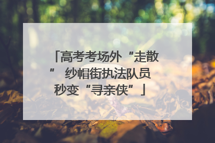 高考考场外“走散” 纱帽街执法队员秒变“寻亲侠”