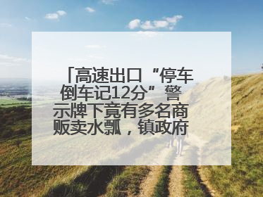 高速出口“停车倒车记12分”警示牌下竟有多名商贩卖水瓢，镇政府：系流动摊位，已多次劝离