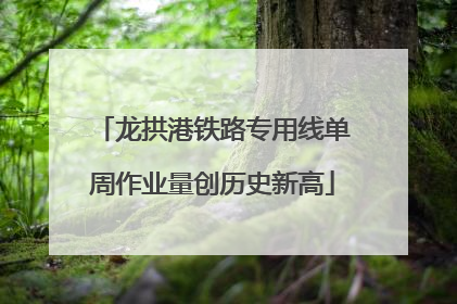 龙拱港铁路专用线单周作业量创历史新高