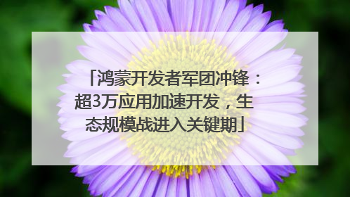 鸿蒙开发者军团冲锋：超3万应用加速开发，生态规模战进入关键期