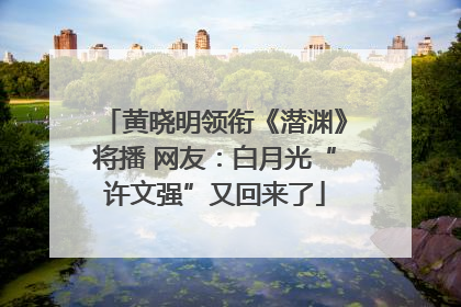 黄晓明领衔《潜渊》将播 网友：白月光“许文强”又回来了