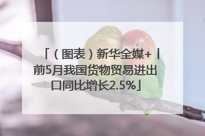 （图表）新华全媒+丨前5月我国货物贸易进出口同比增长2.5%