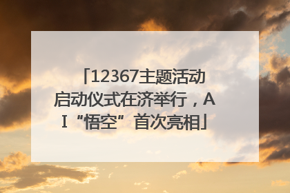 12367主题活动启动仪式在济举行，AI“悟空”首次亮相