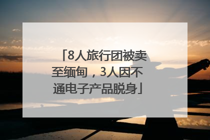 8人旅行团被卖至缅甸，3人因不通电子产品脱身
